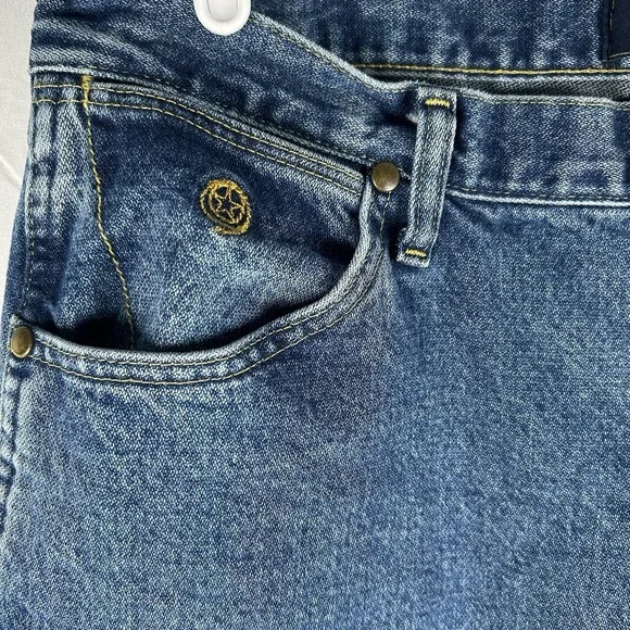 Wrangler George Strait Cowboy Cut Jeans Men's 36x36 Blue Western Straight Leg - Picture 2 of 11